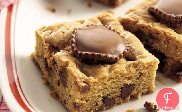 Brownies al burro di arachidi ripieni di cioccolato