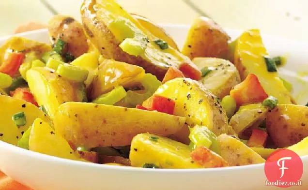 Insalata di patate al miele e senape calda