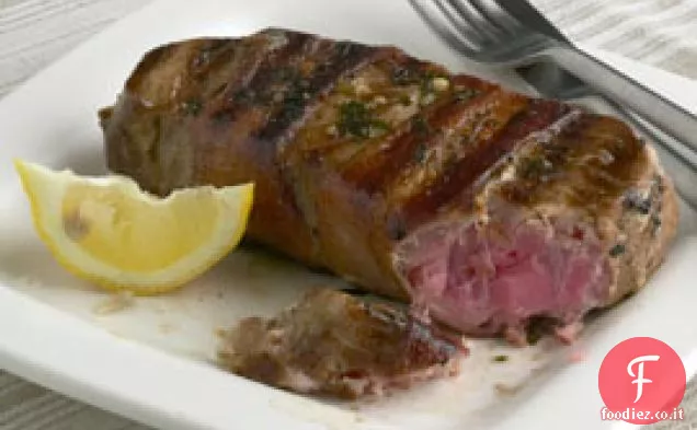 Tonno baconizzato con burro di limone