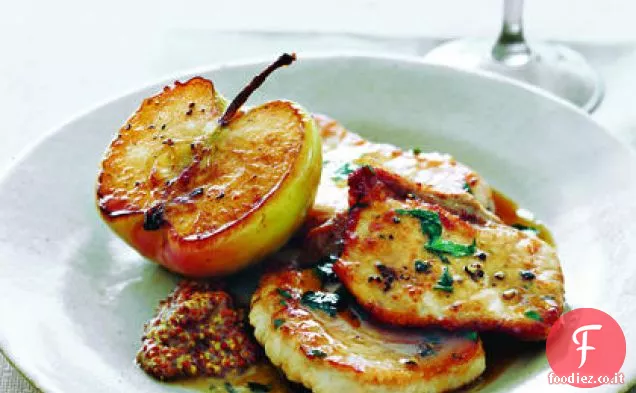 Braciole di maiale con mele Granny Smith