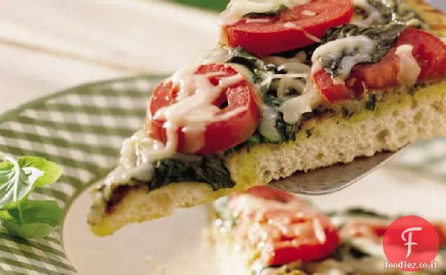 Pizza al Pesto italiano alla griglia