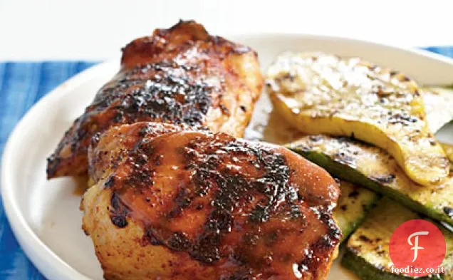 Pollo barbecue con glassa di senape