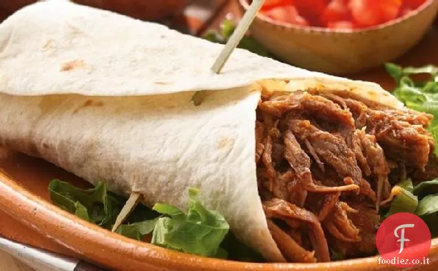 Burritos di maiale del sud-ovest a cottura lenta