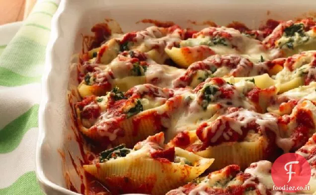 Conchiglie ripiene di pollo e spinaci