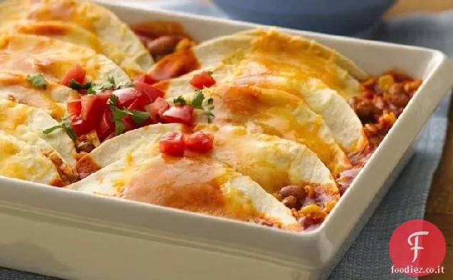 Enchiladas di riso messicano senza rotolo