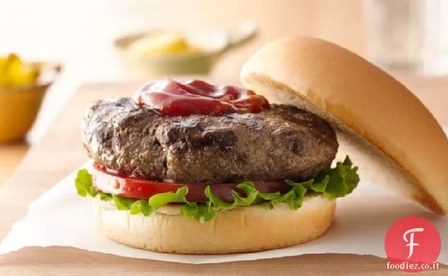 Hamburger di carne e verdure