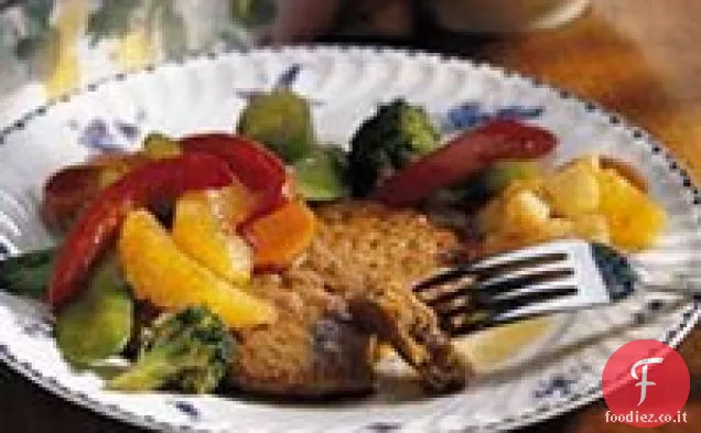 Tortini di tacchino asiatico e verdure