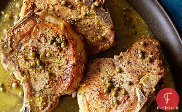 Braciole di maiale con Senape, Rosmarino e Capperi