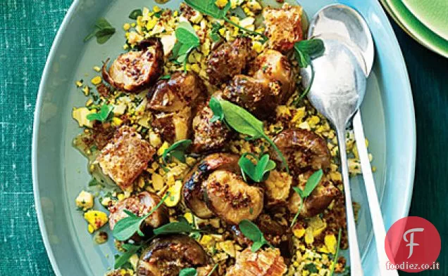 Cavolo Rapa arrosto e uova con Senape e Miele