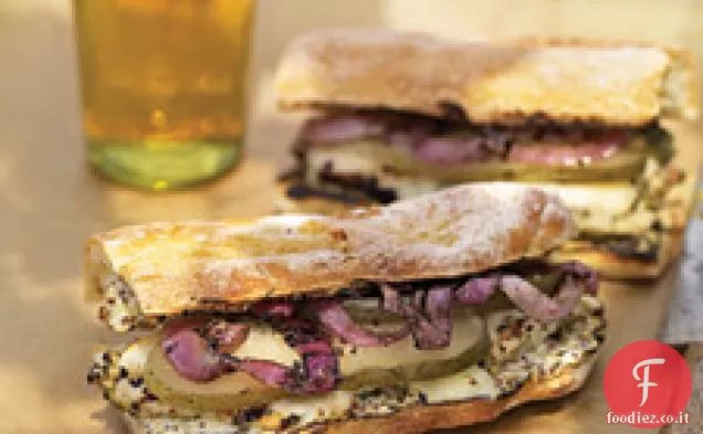 Panini di pollo alla griglia con senape