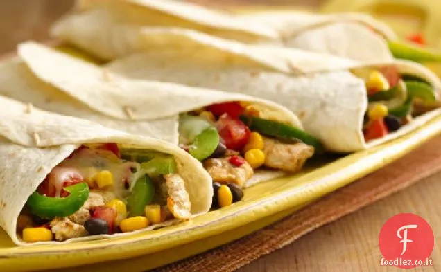 Impacchi di fajita di pollo del sud-ovest