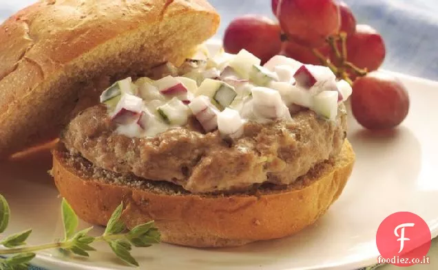 Hamburger di tacchino greco