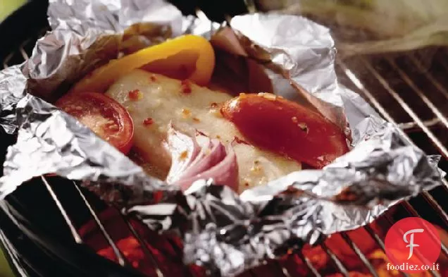 Confezioni di fogli di pollo italiani alla griglia