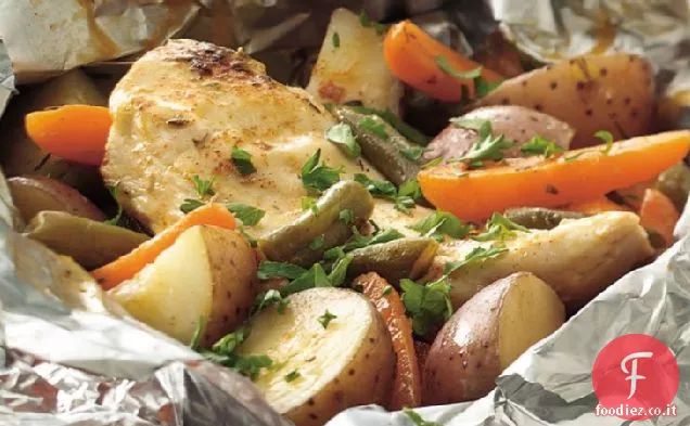Confezioni di fogli di pollo alla paprika alla griglia