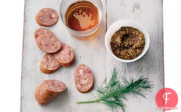 Lager-Cozze al vapore con Senape, Kielbasa e aneto