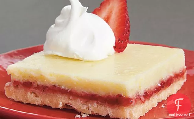 Barrette di pasta frolla alla fragola al limone