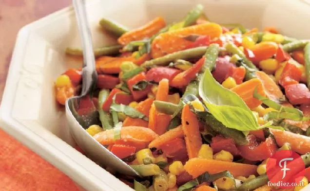 Verdure arrosto con basilico (dimensione folla)