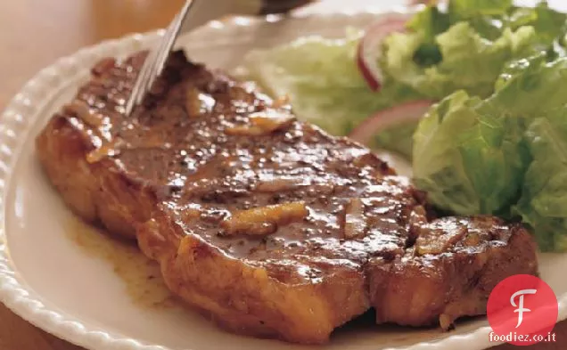 Bistecca alla griglia glassata e pepata