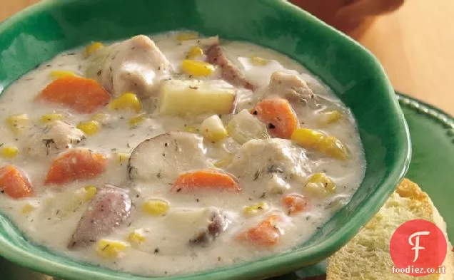 Zuppa di aneto-tacchino a cottura lenta