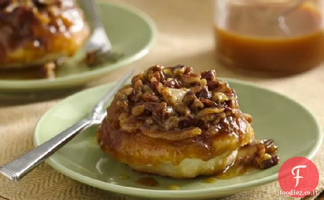 Rotoli di mele caramellate appiccicose per due