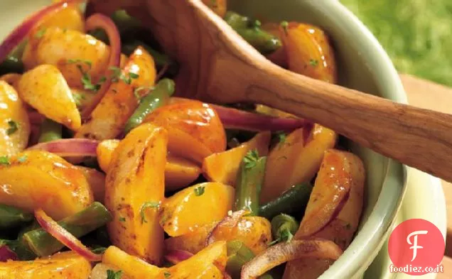 Insalata di patate e fagiolini alla griglia