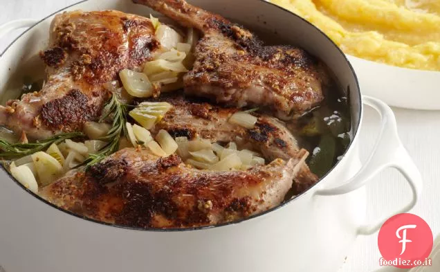 Coniglio brasato con Senape e Finocchio