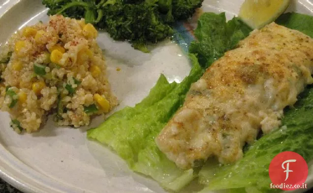 Carrie S. Forbes - Gingerlemongirl.com: La passera di parmigiano al forno di Cafe Atlantic e l'insalata di mais e quinoa di Kate