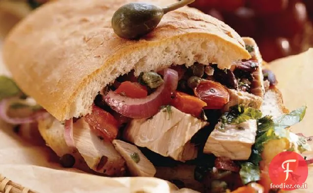 Panino al tonno alla griglia mediterraneo