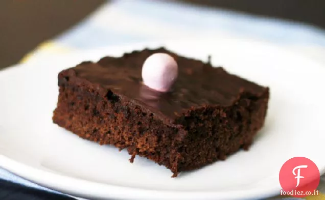 Brownies di Pasqua al cioccolato fondente decadente