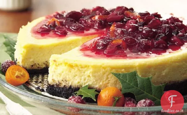 Cheesecake al mirtillo e all'arancia