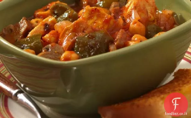 Stufato di cacciatore a cottura lenta con pollo