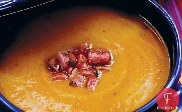 Zuppa di prosciutto e zucca