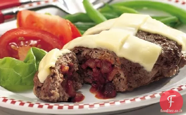 Personal Pizza-Pani di carne alla griglia ripieni