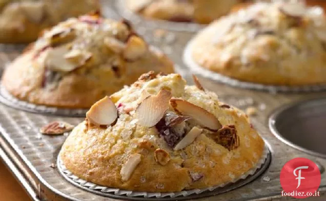 Muffin di muesli alle mandorle al mirtillo