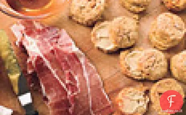 Biscotti di patate dolci con Prosciutto, Senape e miele