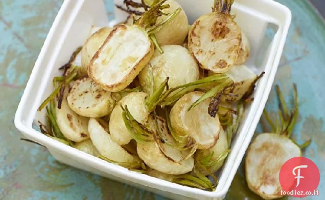 Rape arrosto con Vinaigrette di prezzemolo e senape