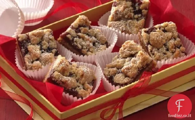 Linzer Torte Bars (quantità di scambio di cookie)
