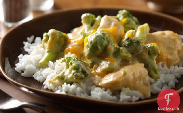 Pollo formaggio e broccoli
