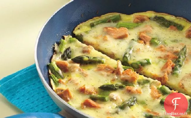 Frittata di salmone e asparagi
