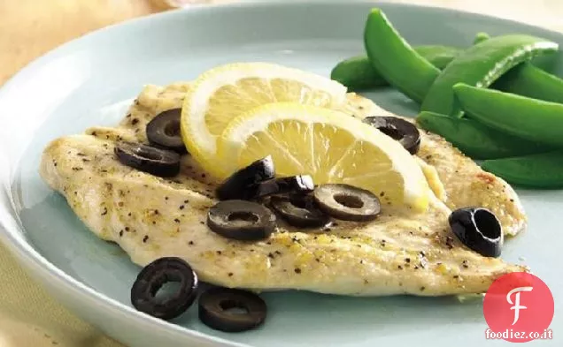 Pollo al limone con olive