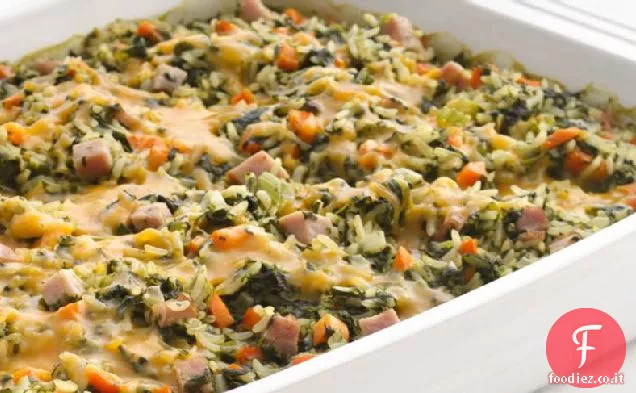 Casseruola di spinaci e riso magro