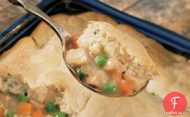 Tortino di tacchino con crosta di biscotti di patate