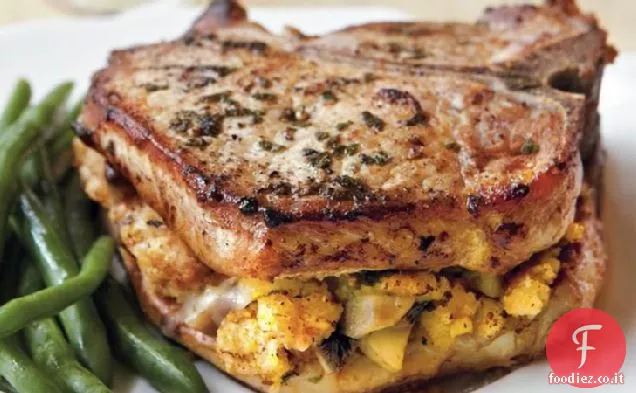 Pane di mais-Braciole di maiale ripiene