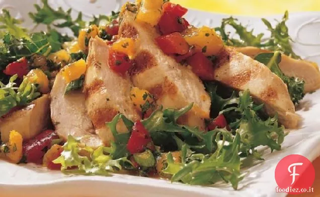Salsa di albicocche Insalata di pollo alla griglia