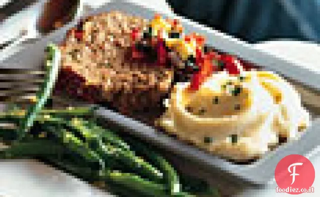 Polpettone di verdure arrosto con purè di patate alla senape