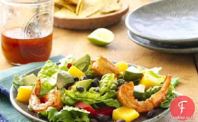 Insalate di gamberi e mango Taco