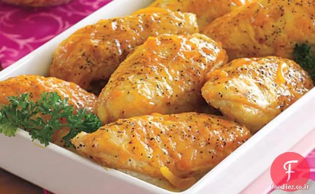 Petti di pollo glassati all'albicocca e senape