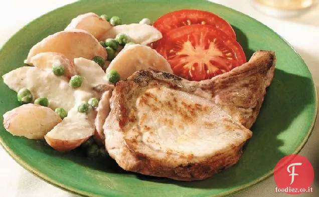 Patate cremose e braciole di maiale