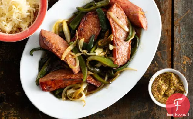 Kielbasa con Cipolle e Poblanos