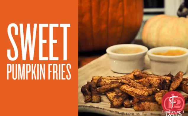 Patatine fritte di zucca dolci con salsa di senape al miele fatta in casa